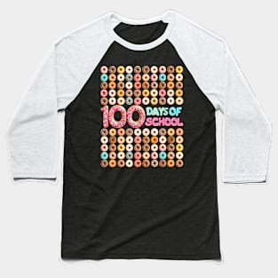 100Th Day Of School Teacher Kids 100 Days Donuts Baseball T-Shirt